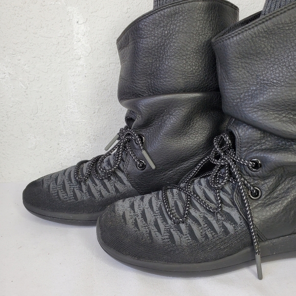 Nike W Roshe Two 2 Hi Flynit Black Black Sneaker Shoes Boots RARE - Picture 7 of 12
